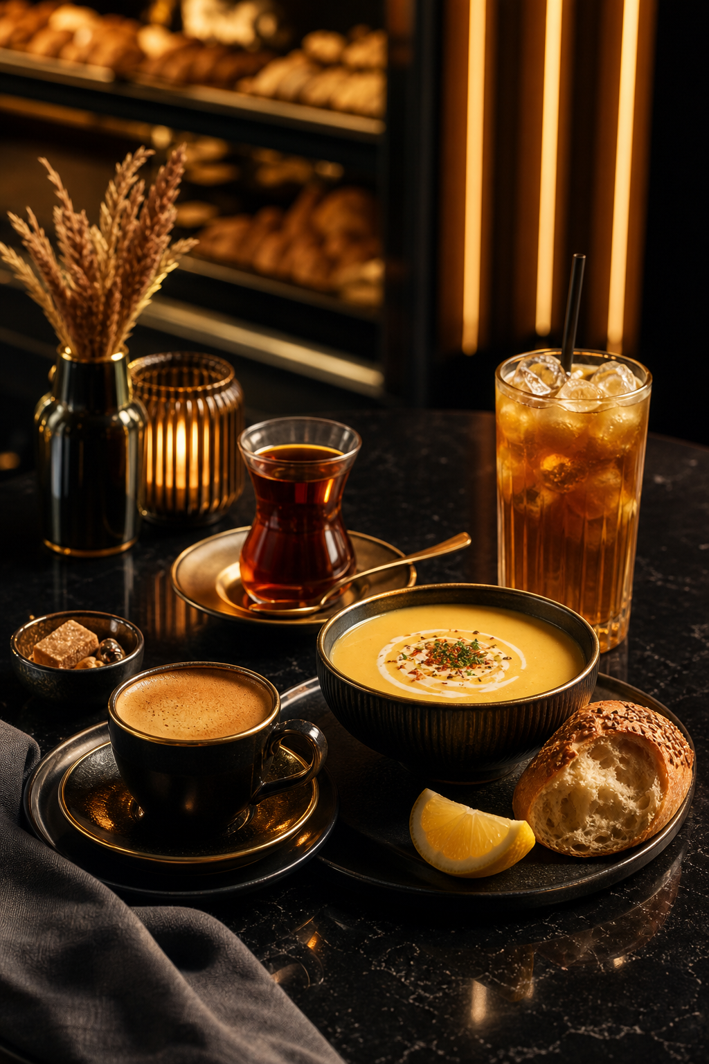 Cafe içecek ve çorba